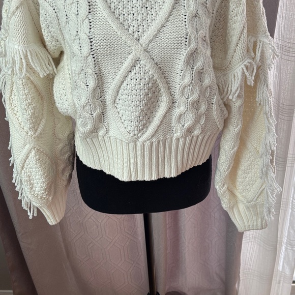 Industry Elegant Ivory Cable Knit Sweater - Picture 3 of 8